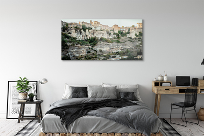 Quadro di vetro Spagna montagne alberi città