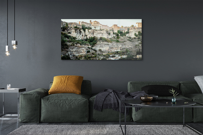 Quadro di vetro Spagna montagne alberi città