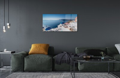 Quadro di vetro Grecia mare edifici panorama