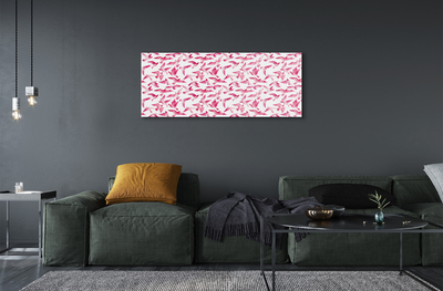 Quadro di vetro Uccelli rosa