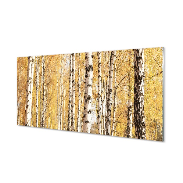 Quadro in vetro Alberi d'autunno
