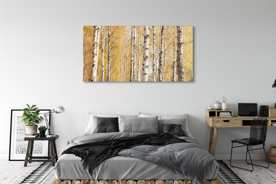 Quadro in vetro Alberi d'autunno