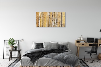 Quadro in vetro Alberi d'autunno