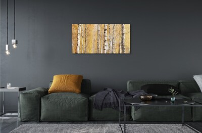 Quadro in vetro Alberi d'autunno