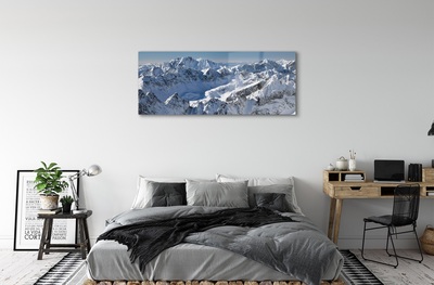 Quadro su vetro Montagne neve invernale