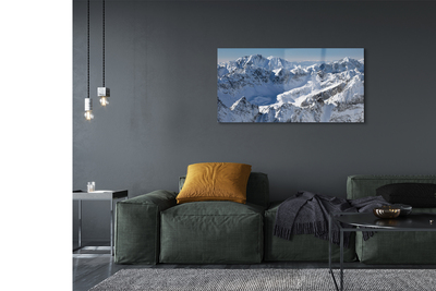 Quadro su vetro Montagne neve invernale