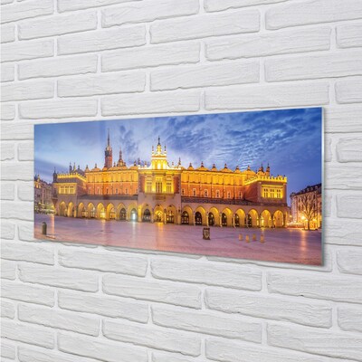 Quadro in vetro Tramonto a cracovia sukiennice