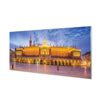 Quadro in vetro Tramonto a cracovia sukiennice