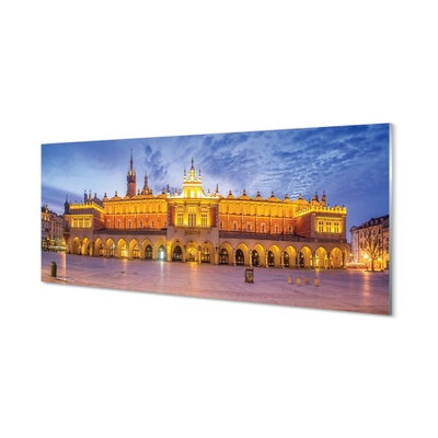 Quadro in vetro Tramonto a cracovia sukiennice