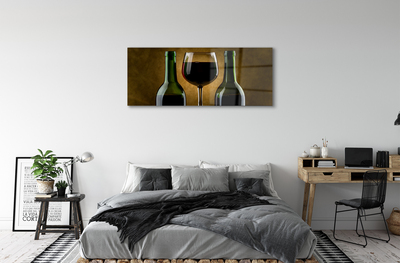 Quadro di vetro Bicchiere da vino 2 bottiglie