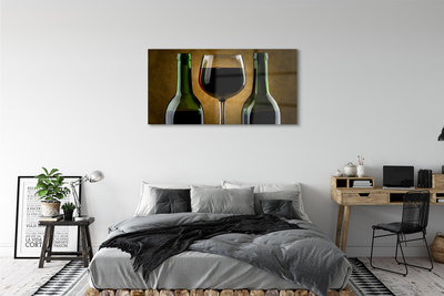 Quadro di vetro Bicchiere da vino 2 bottiglie