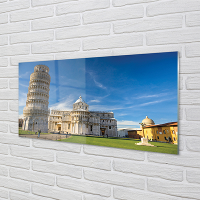 Quadro su vetro Italia cattedrale della torre pendente