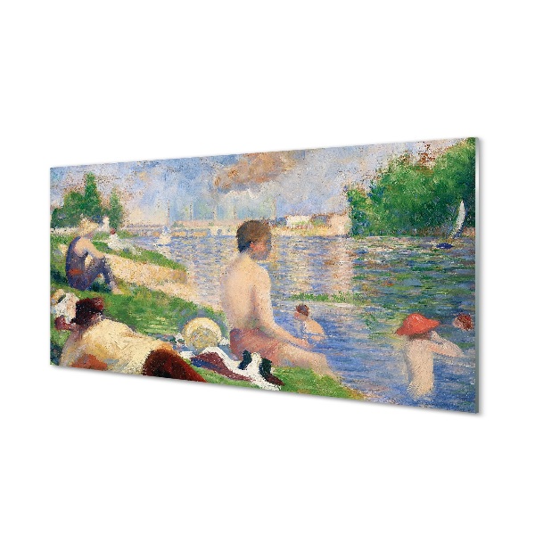 Quadro su vetro Studio finale per i bagnanti di asnieres - georges seurat