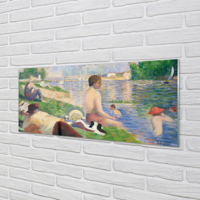 Quadro su vetro Studio finale per i bagnanti di asnieres - georges seurat