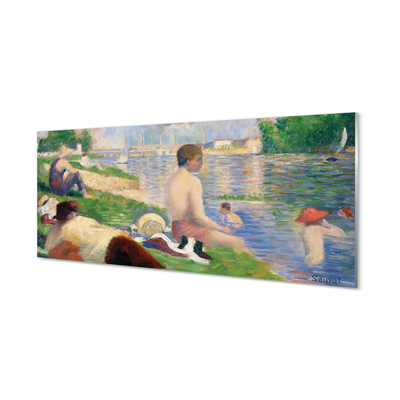 Quadro su vetro Studio finale per i bagnanti di asnieres - georges seurat