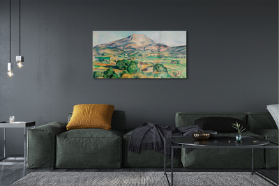 Quadro in vetro Monte santa vittoria - paul cézanne