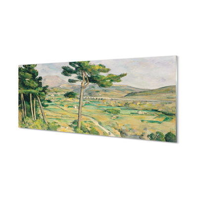 Quadro su vetro Il monte st. Victoria e il viadotto nella valle del fiume arc - paul cézanne
