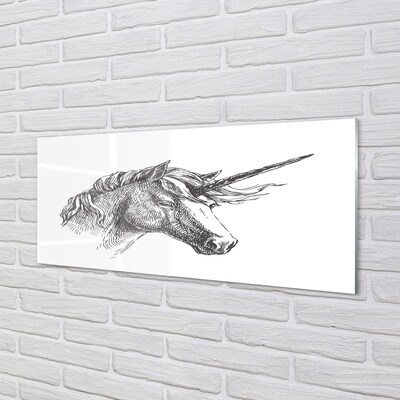 Quadro di vetro Disegno di unicorno