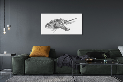 Quadro di vetro Disegno di unicorno