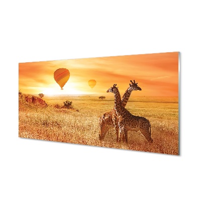 Quadro in vetro Palloncini a forma di giraffa