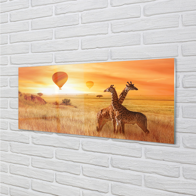 Quadro in vetro Palloncini a forma di giraffa