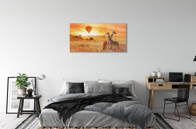 Quadro in vetro Palloncini a forma di giraffa