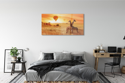 Quadro in vetro Palloncini a forma di giraffa