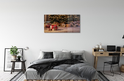 Quadro in vetro Regali per l'albero di natale