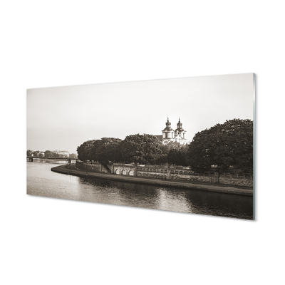 Quadro su vetro Ponte sul fiume cracovia