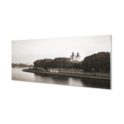 Quadro su vetro Ponte sul fiume cracovia