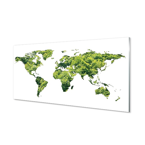 Quadro vetro Mappa dell'erba verde