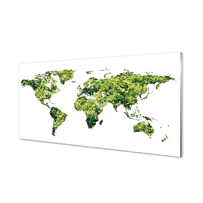 Quadro vetro Mappa dell'erba verde