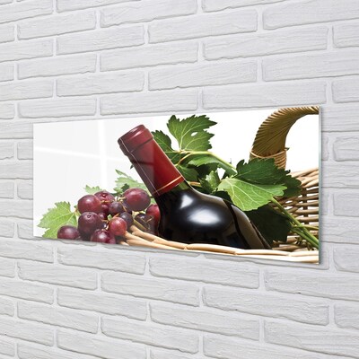 Quadro su vetro Cesto di uva da vino