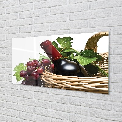 Quadro su vetro Cesto di uva da vino