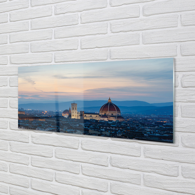 Quadro su vetro Italia cattedrale panorama notte