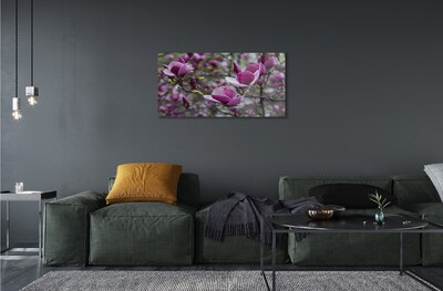 Quadro vetro Magnolia viola