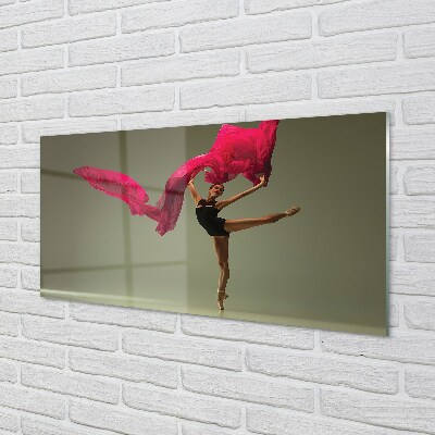 Quadro in vetro Tessuto rosa ballerina