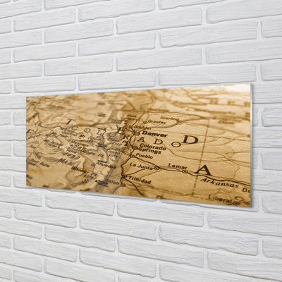 Quadro in vetro Vecchia mappa