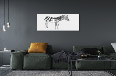 Quadro in vetro Zebra dipinta