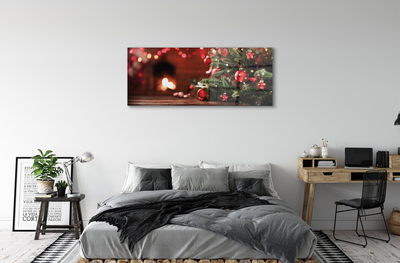 Quadro in vetro Albero di natale luci regali