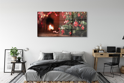 Quadro in vetro Albero di natale luci regali