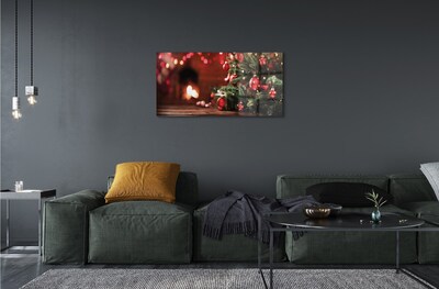 Quadro in vetro Albero di natale luci regali