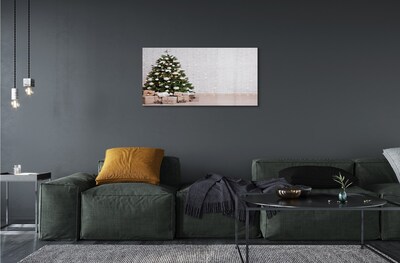 Quadro in vetro Alberi di natale, decorazioni e regali