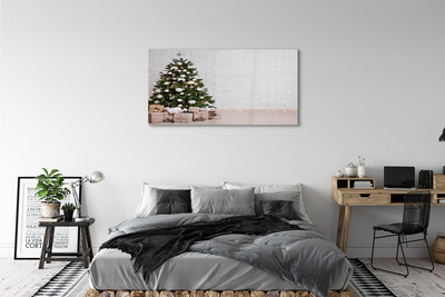 Quadro in vetro Alberi di natale, decorazioni e regali