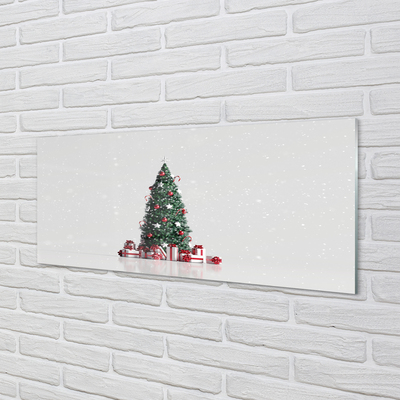 Quadro su vetro Alberi di natale, decorazioni e regali