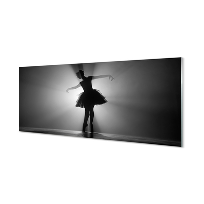 Quadro di vetro Ballerina sfondo grigio