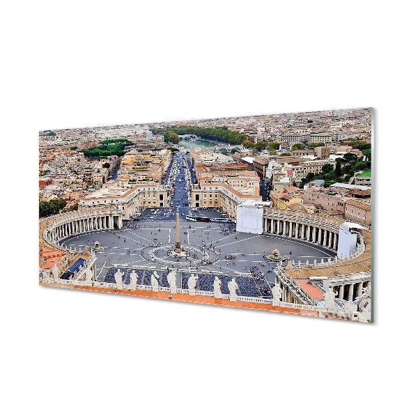 Quadro di vetro Panorama di piazza del vaticano a roma