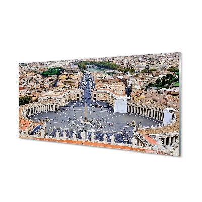 Quadro di vetro Panorama di piazza del vaticano a roma
