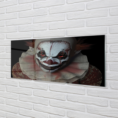 Quadro in vetro Clown spaventoso