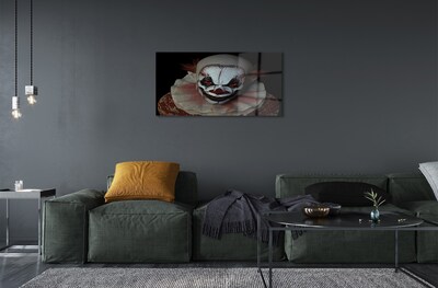 Quadro in vetro Clown spaventoso